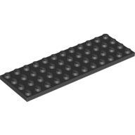 Lego destička 4x12, černá (302926)
